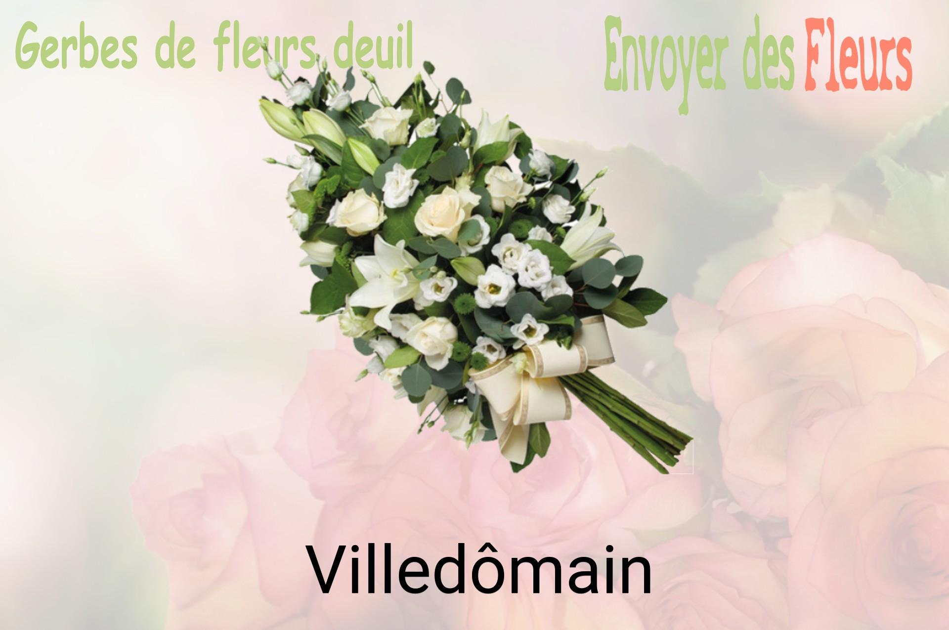 Gerbe de fleurs de deuil livrée à Villedômain